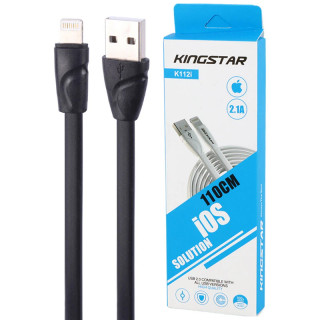 کابل آیفونی مدل KingStar K112i 2.1A طول ۱.۱متر